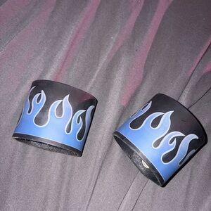 Black and Blue Flame Bracelets
